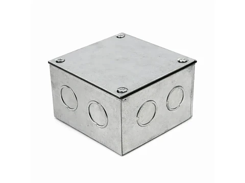 Caja metálica galvanizada EN caliente prepicada 100X100X65 con nocaut