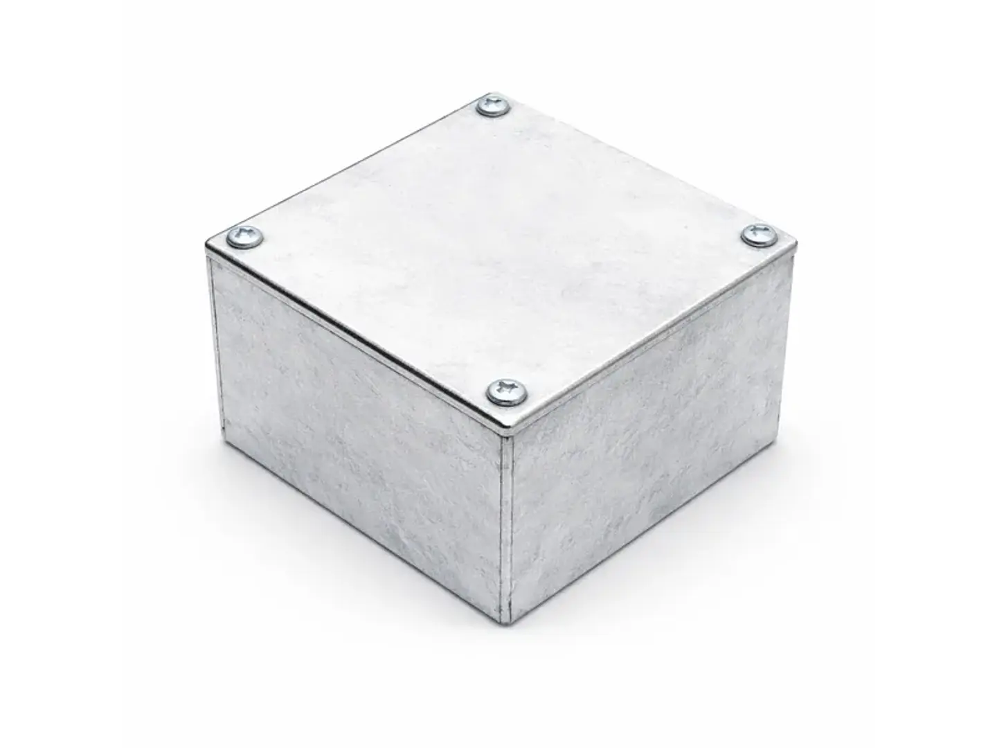 Caja metálica galvanizada EN caliente lisa 100X100X65 sin nocaut 1