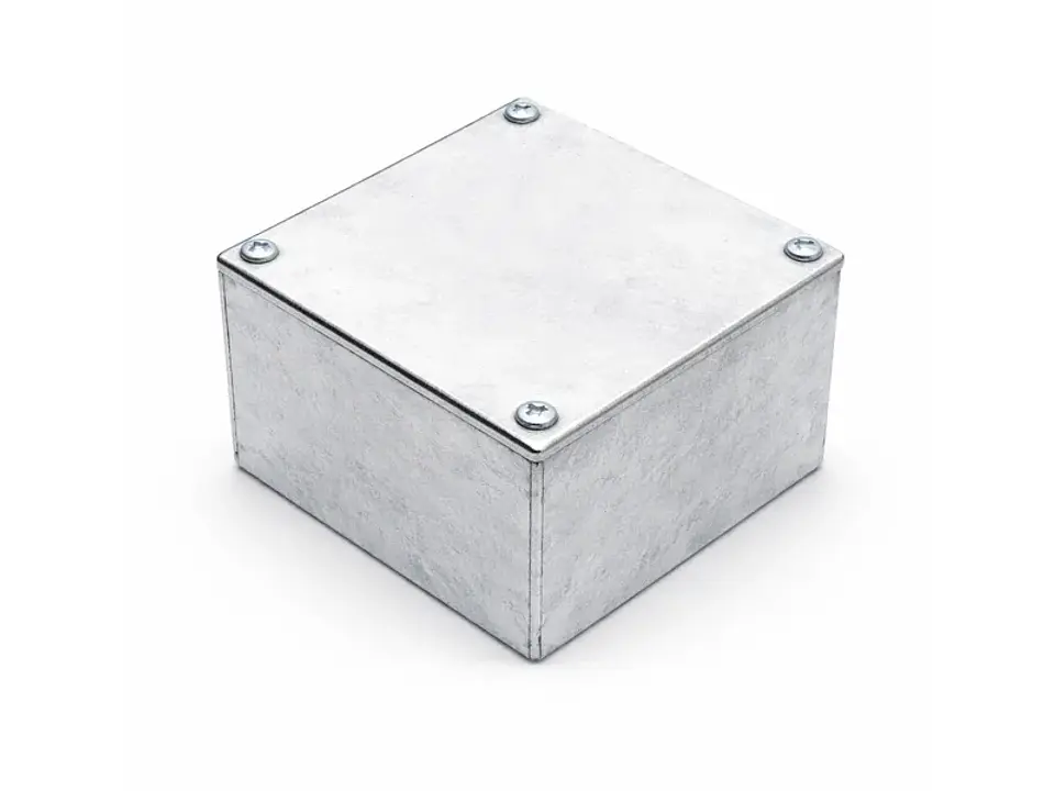 Caja metálica galvanizada EN caliente lisa 100X100X65 sin nocaut 1