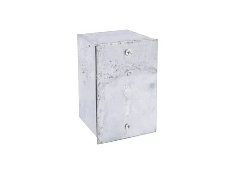Caja metálica galvanizada EN caliente lisa 100X65X65 sin nocaut