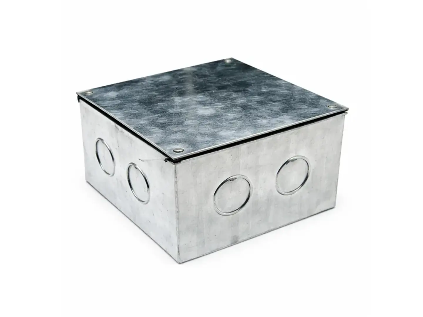 Caja metálica galvanizada EN caliente prepicada 150X150X100 con nocaut 1