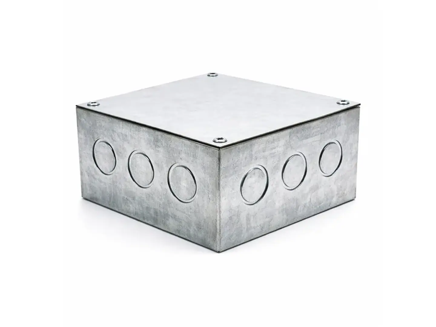 Caja metálica galvanizada EN caliente prepicada 200X200X100 con nocaut 1