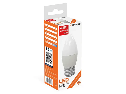 Ampolleta vela 6W 3000K E27