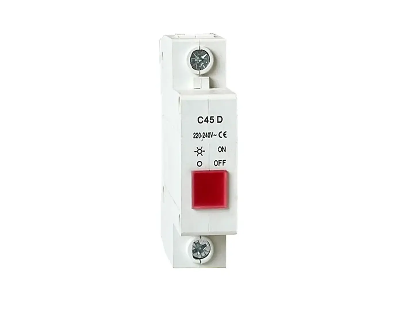 Luz piloto roja LED para riel DIN 35MM., 220V 1