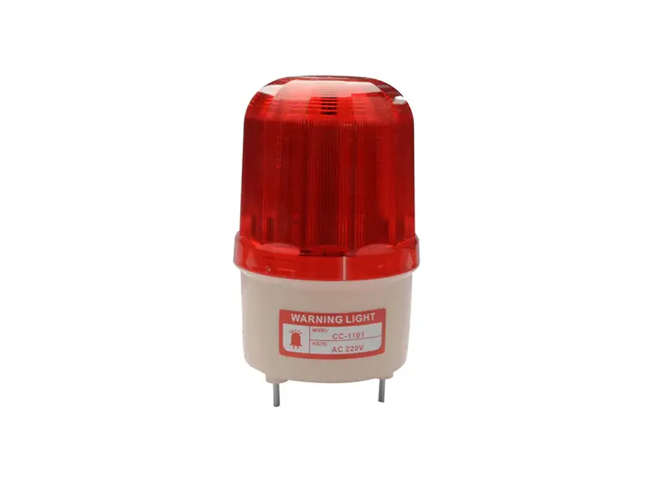 Baliza LED giratoria, rojo, 220V, IP44, diámetro 102 1