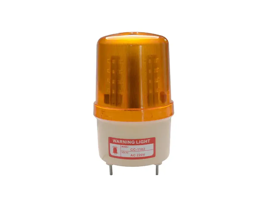Baliza LED destellante, amarillo, 220V, IP44, diámet 1