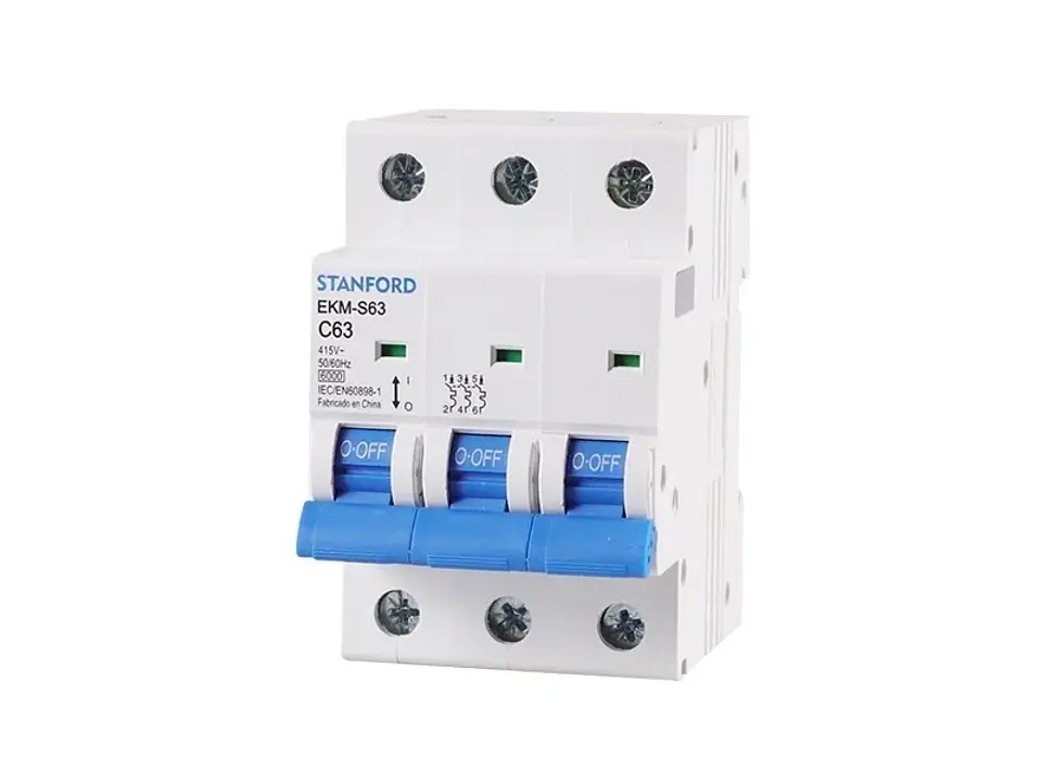Interruptor automático 6KA, C, 3X63A 1