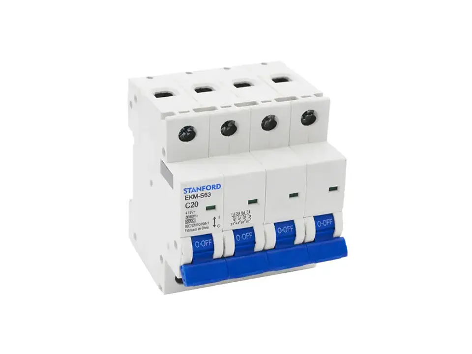 Interruptor automático 6KA, C, 4X20A 1