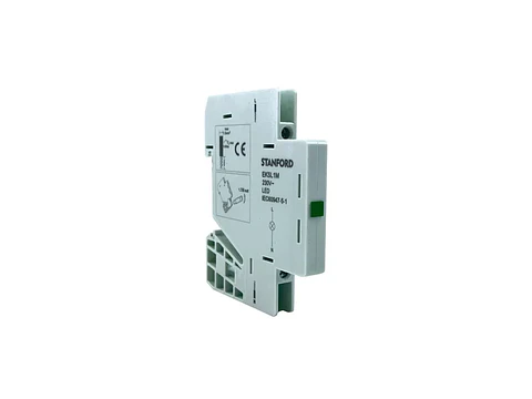 Luz piloto LED slim riel DIN 35MM ancho 9MM 220V verde