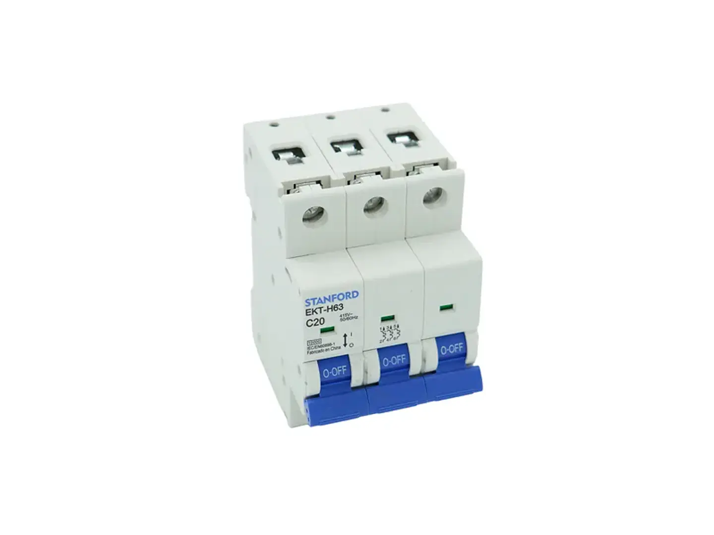 Interruptor automático 10KA. curva C. 3X20A 1