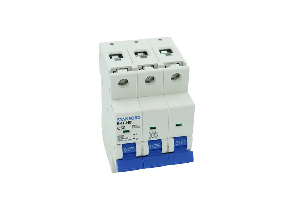 Interruptor automático 10KA. curva C. 3X50A 1