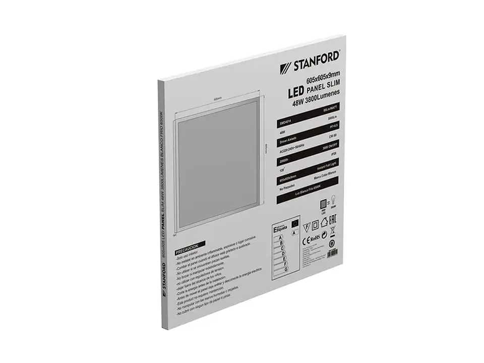 Panel embutido 605X605X8MM 40W 6500K driver philips 1