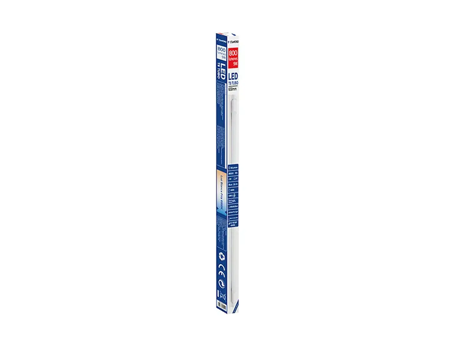 Canoa c/tubo T8-9W 6500K 1