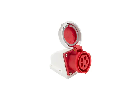 Enchufe industrial hembra sobrepuesta IP67. 16A. 380V. 3P+N+T