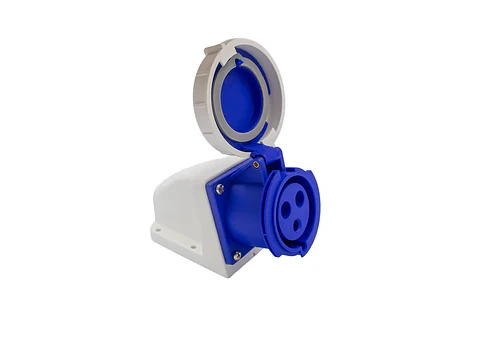Enchufe industrial hembra sobrepuesta IP67. 32A. 220V. 2P+T