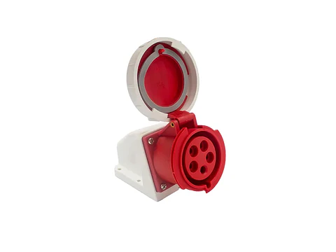 Enchufe industrial hembra sobrepuesta IP67. 32A. 380V. 3P+N+T