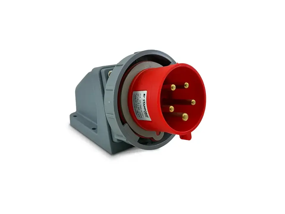 Enchufe industrial macho sobrepuesto IP67. 32A. 380V. 3P+N+T 1