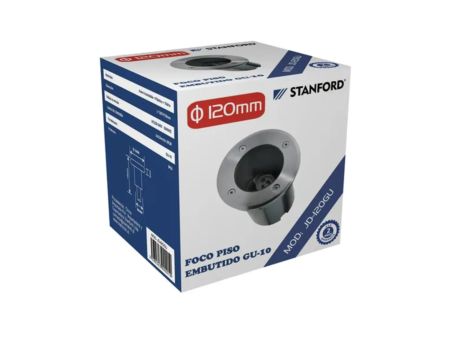 Foco exterior DE piso embutido GU-10 IP65 1