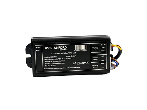 Kit DE emergencia LED IP20 3-60W metálico negro (para paneles)