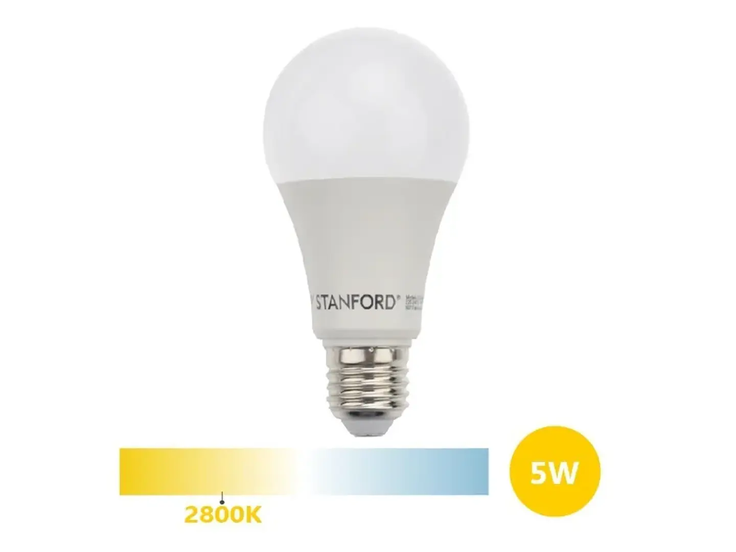 Ampolleta LED A60 clásica 5W/2800K/E27 1
