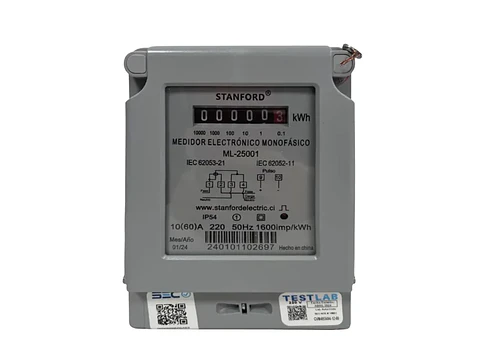 Medidor electrónico monofásico 10(60)A
