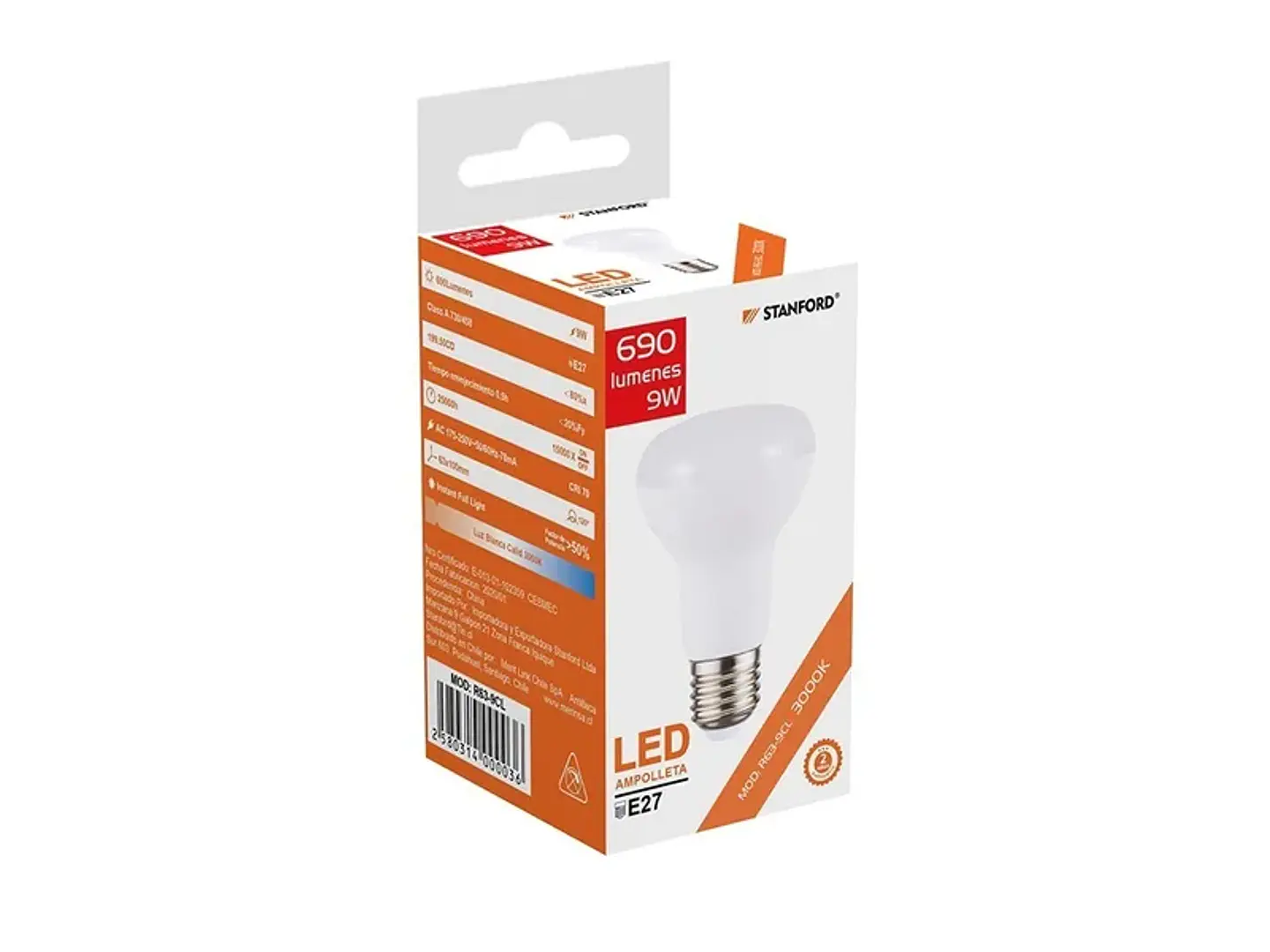 Ampolleta reflectora 9W 3000K 1