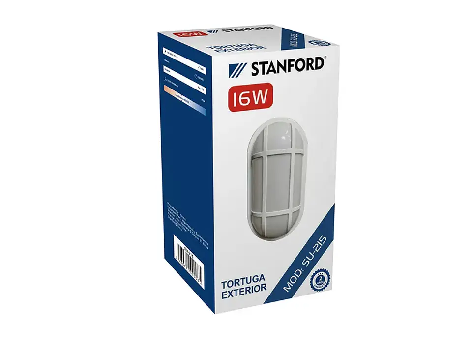 Tortuga ovalada c/rejilla 16W IP54 6500K 1