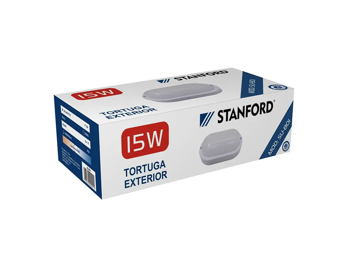 Tortuga ovalada s/rejilla 15W IP54 6500K 1