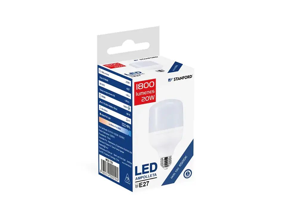 Ampolleta alta potencia 20W 6500K (E27) 1