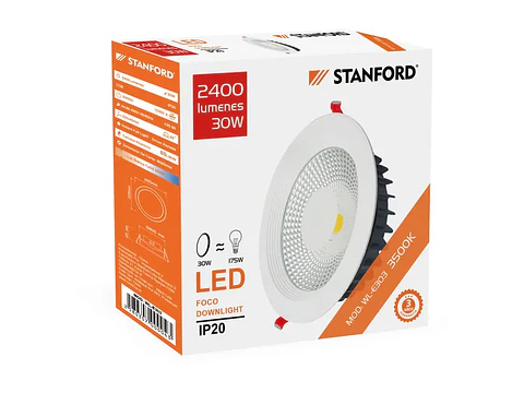 Foco downlight 20W 3500K (3 años)