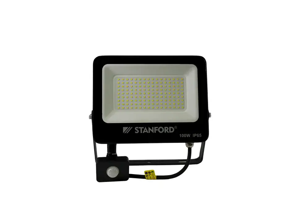 Proyector slim negro c/sensor 100W 2700K 1