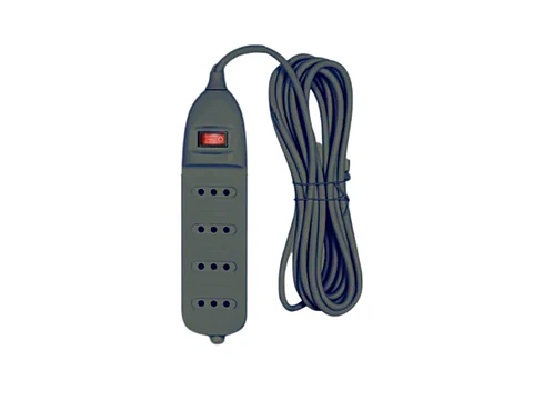 Alargador DE 4 tomas c/interruptor 3M negro stanford