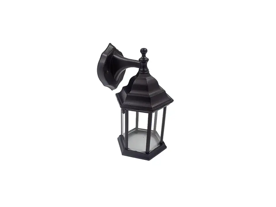Farol exterior 6 caras E27 60W negro 1