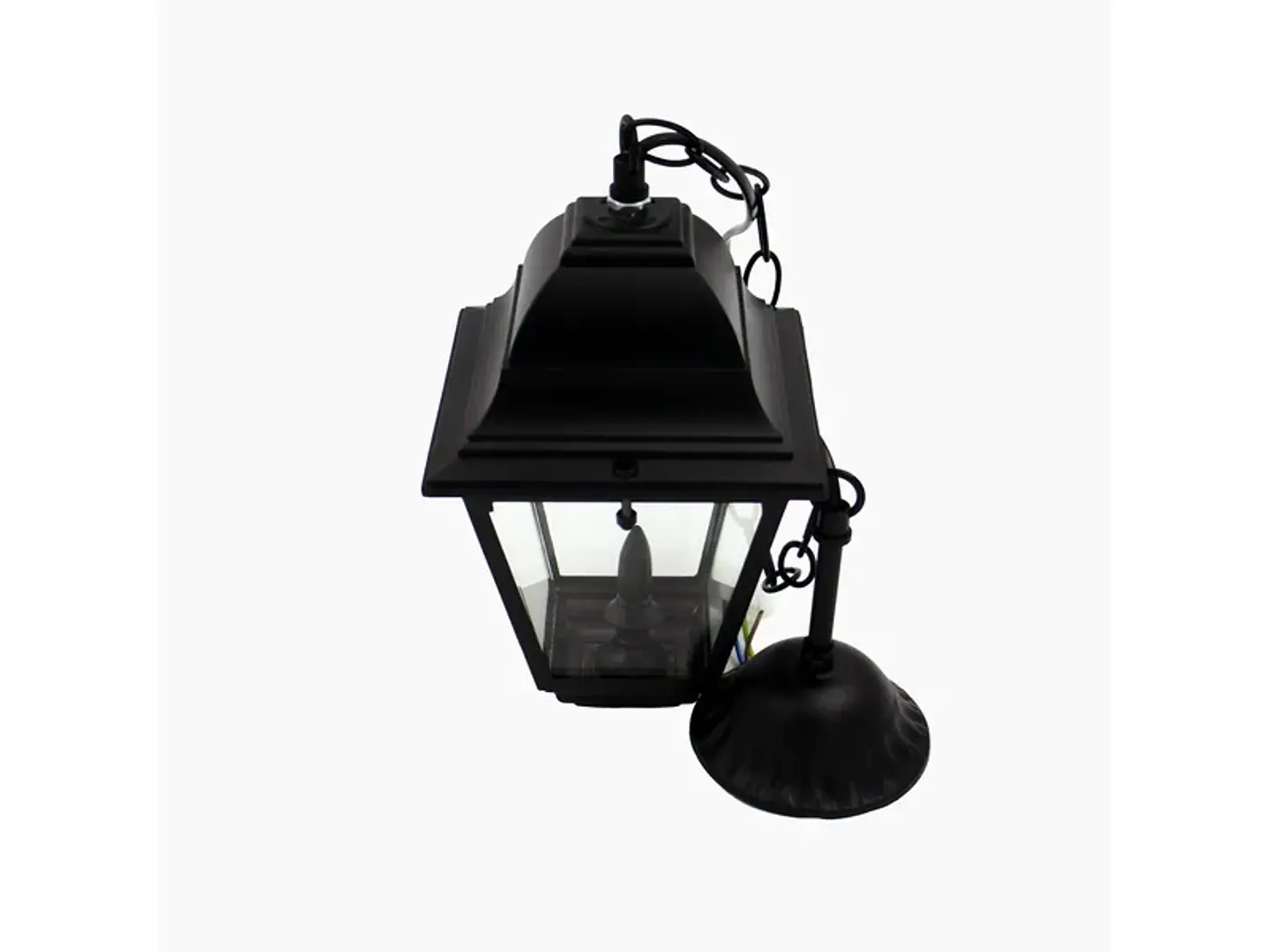 Farol exterior colgante 4 caras E27 60W negro 1