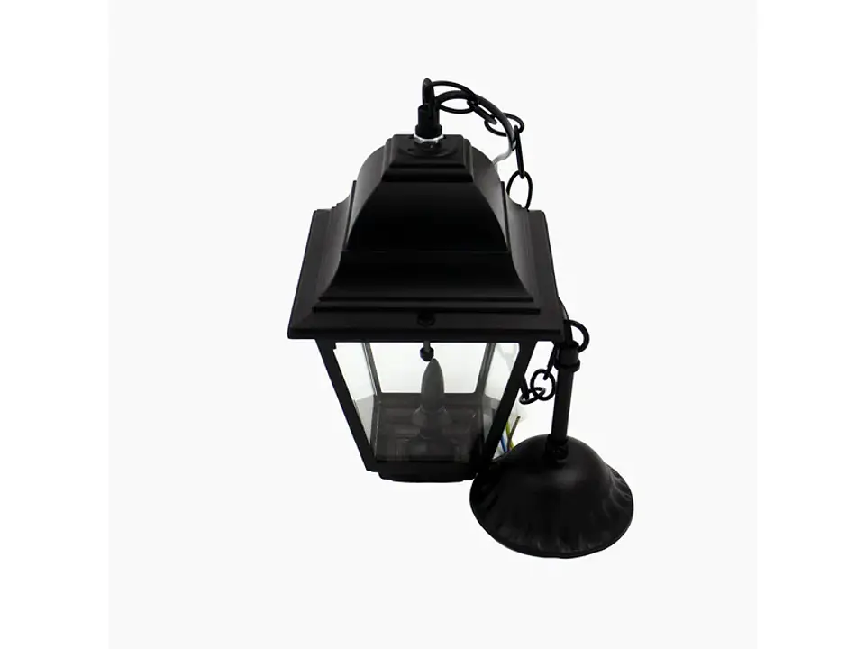 Farol exterior colgante 4 caras E27 60W negro 1