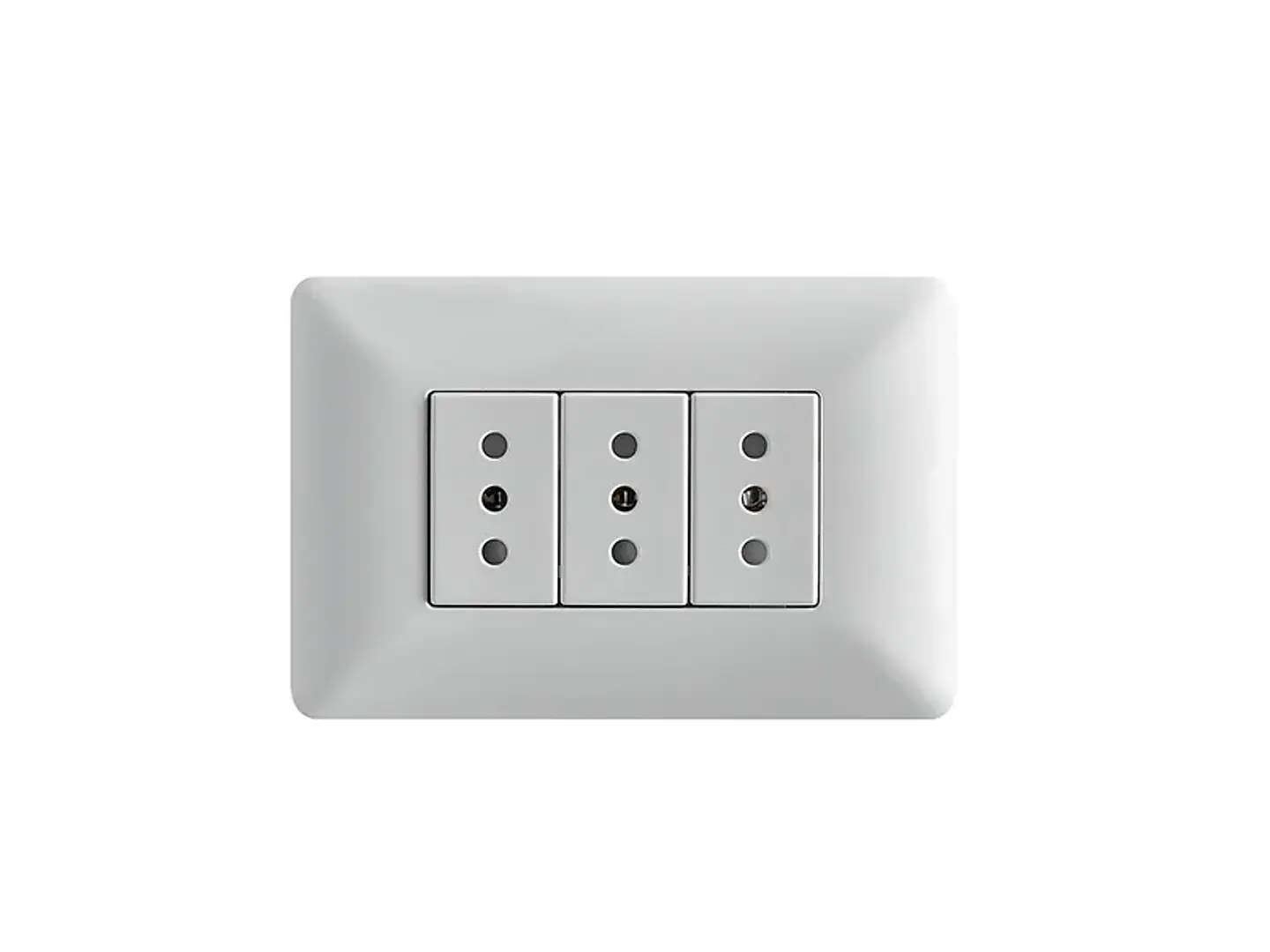 Enchufe triple 10A 250V (blanco) 1