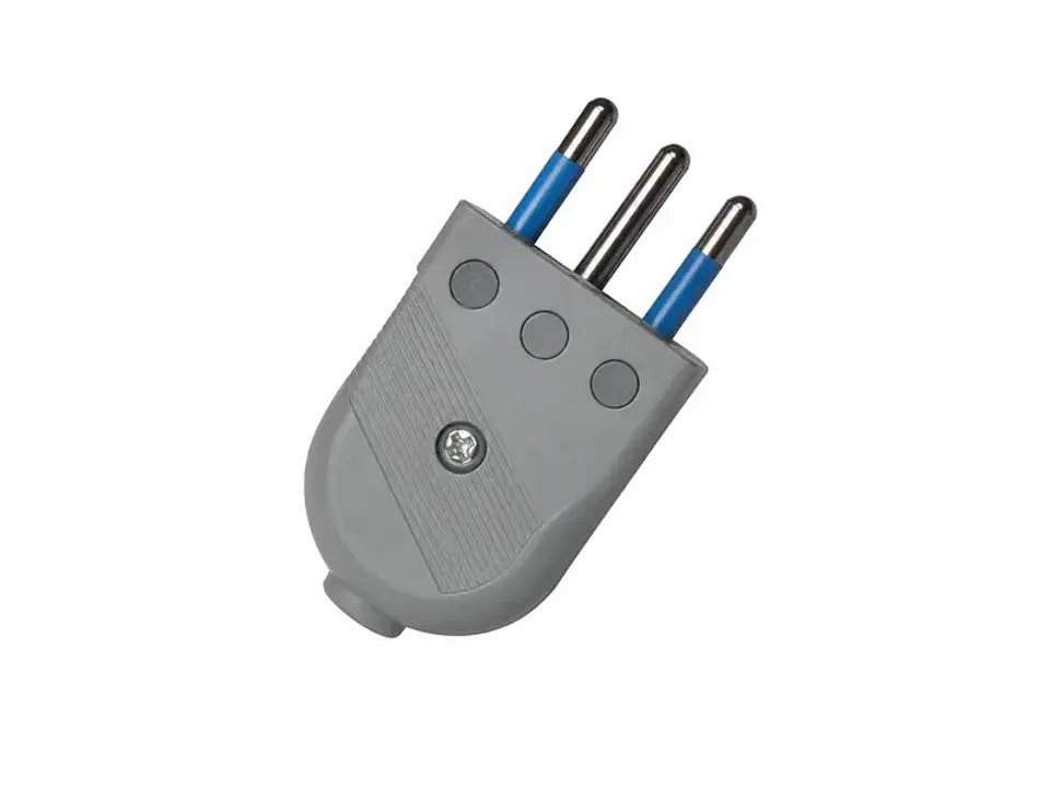 Enchufe macho convertible 10A 250V gris 1