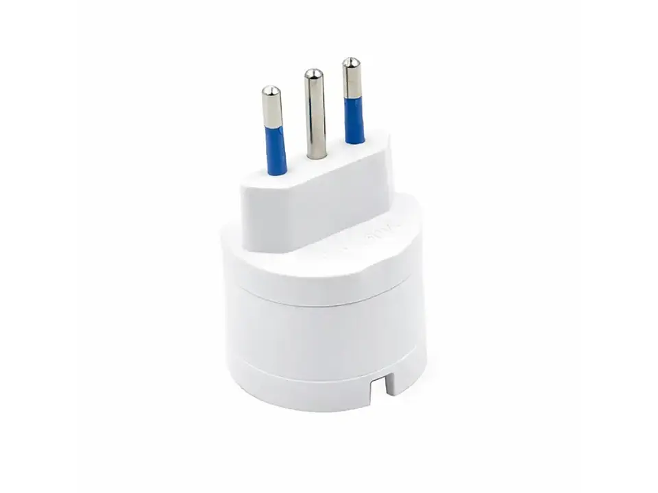 Enchufe adaptador schuko blanco 1