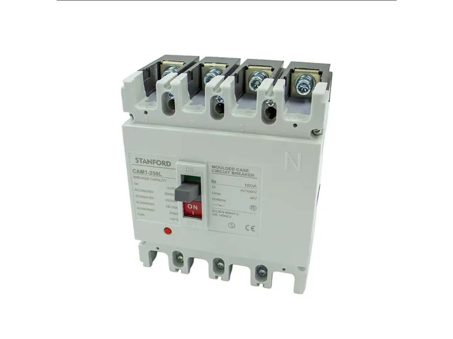 Interruptor DE caja moldeada fija (blanco) 250L 4P 160A 35KA 1