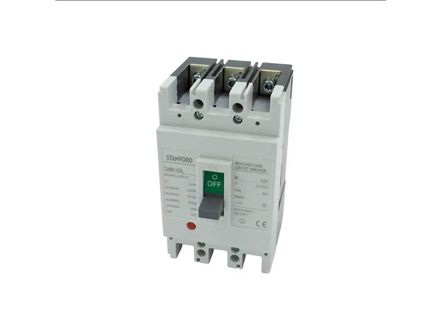 Interruptor DE caja moldeada fija (blanco) 63L 3P 20A 25KA 1
