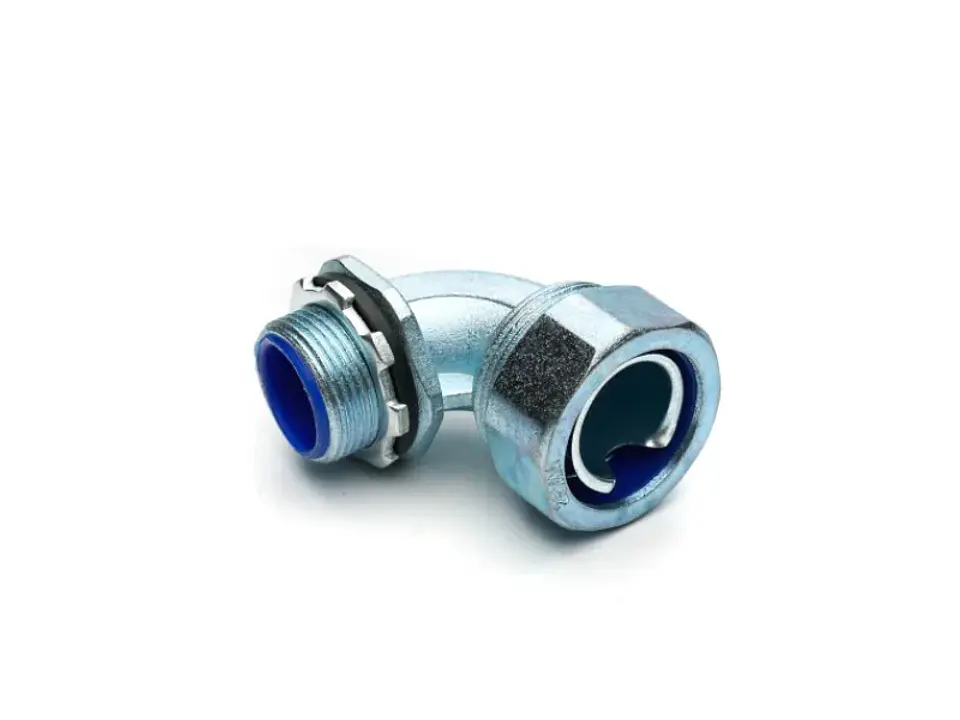 Conector metálico curvo p/flex 32MM 1
