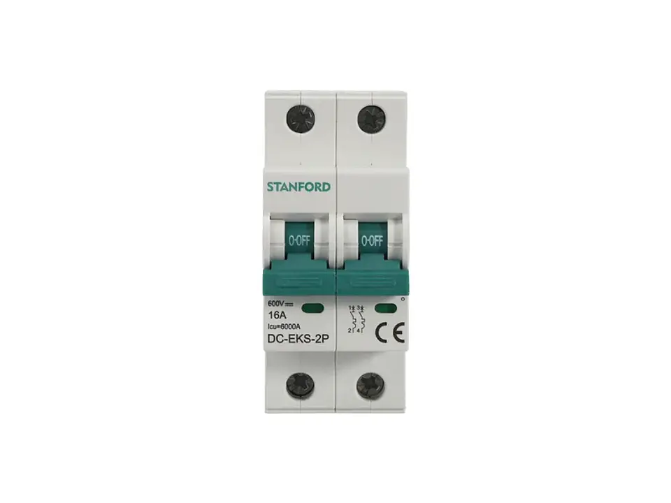 DC mcb 600VDC 6KA 2P 16A 1