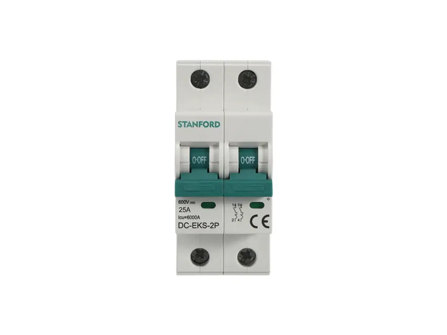 DC mcb 600VDC 6KA 2P 25A 1