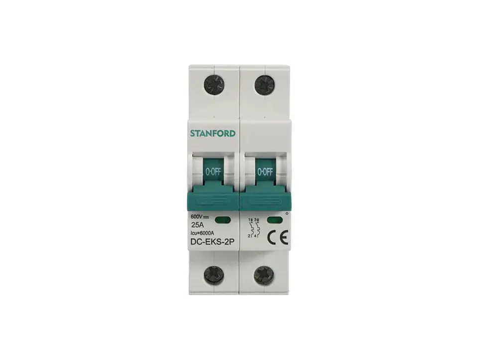 DC mcb 600VDC 6KA 2P 25A 1