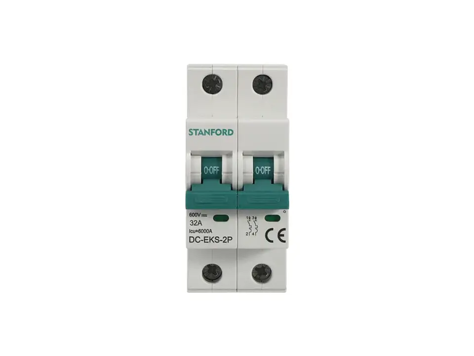 DC mcb 600VDC 6KA 2P 32A 1