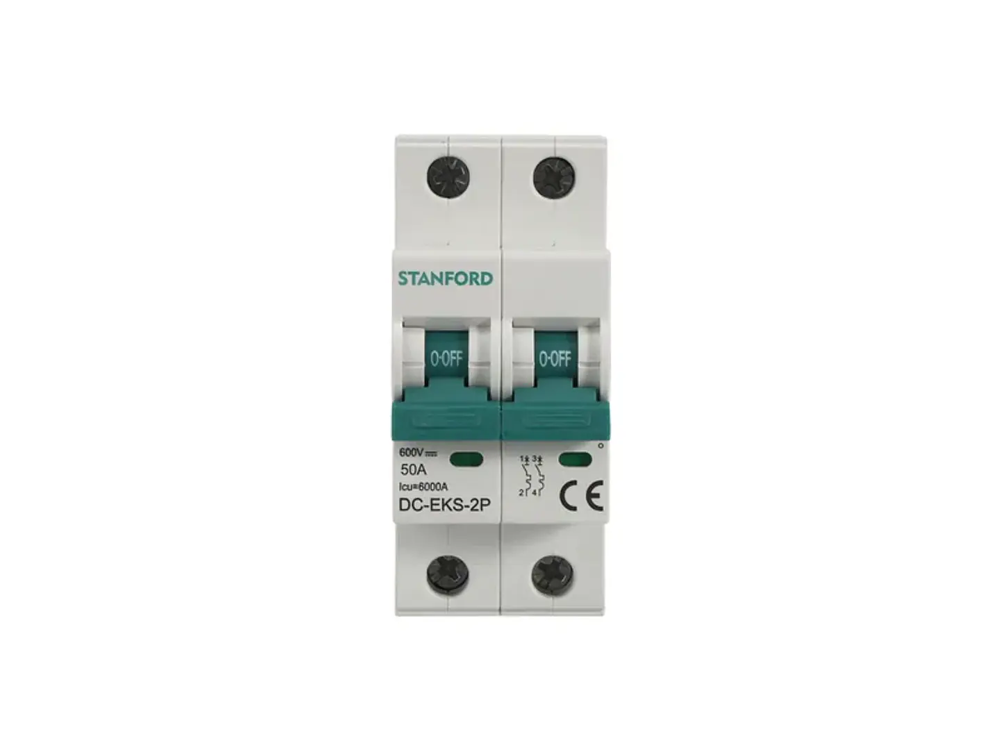 DC mcb 600VDC 6KA 2P 50A 1