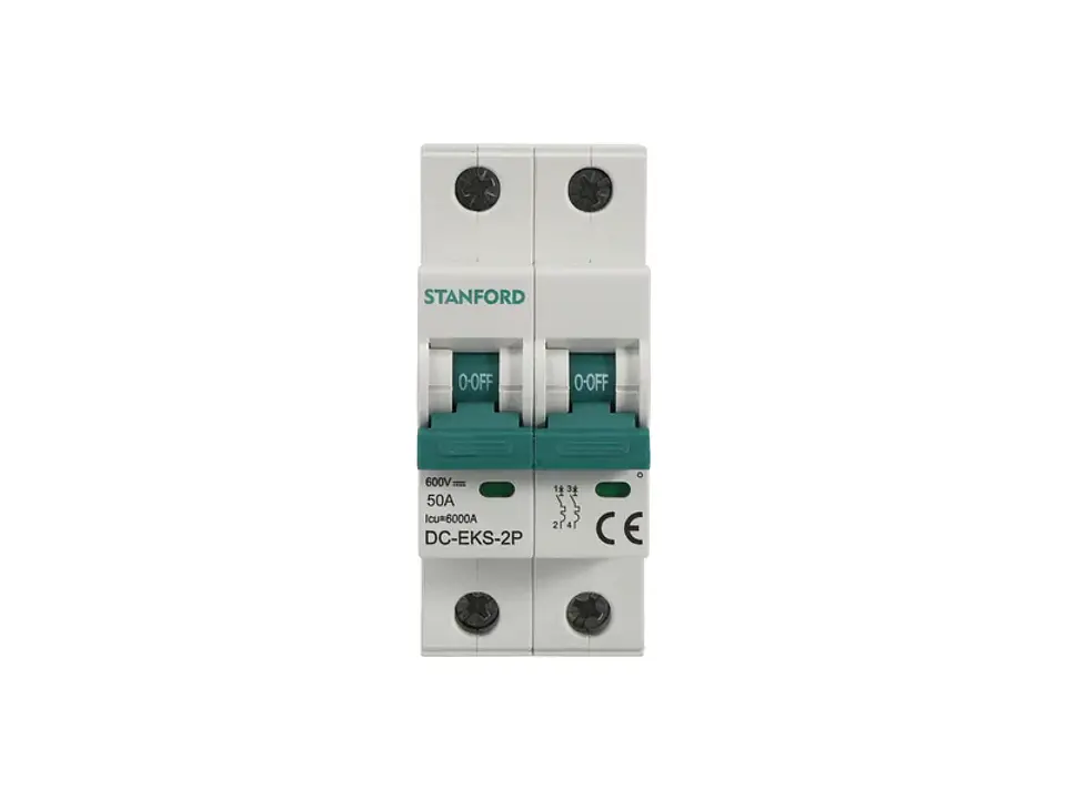 DC mcb 600VDC 6KA 2P 50A 1