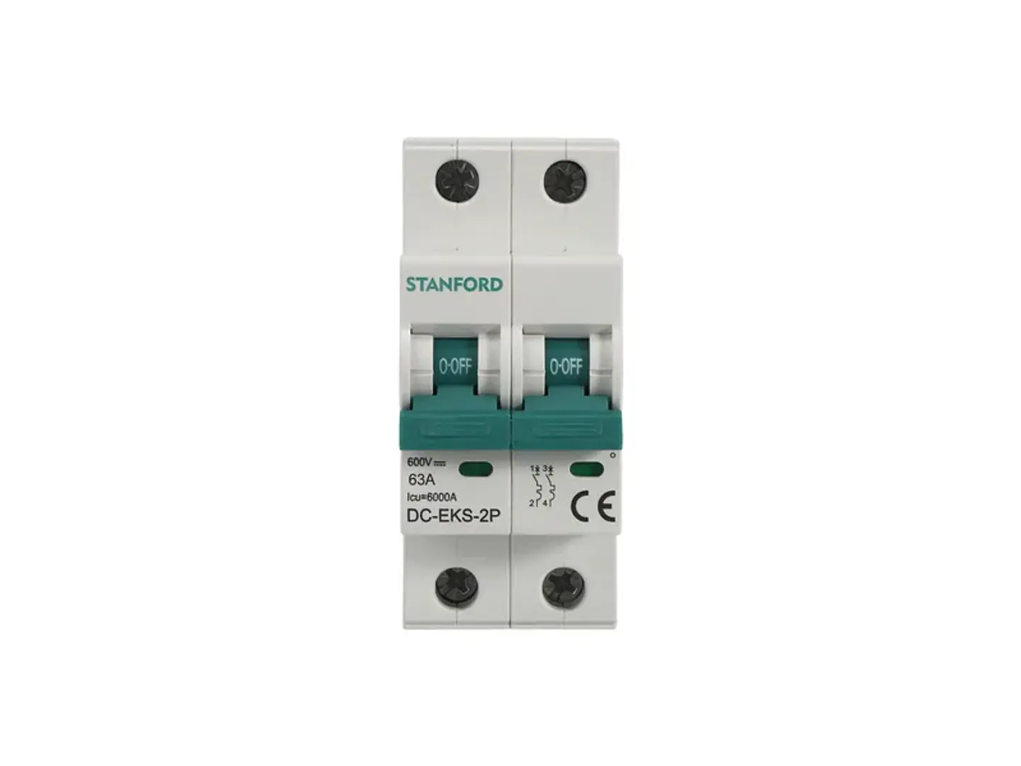 DC mcb 600VDC 6KA 2P 63A 1
