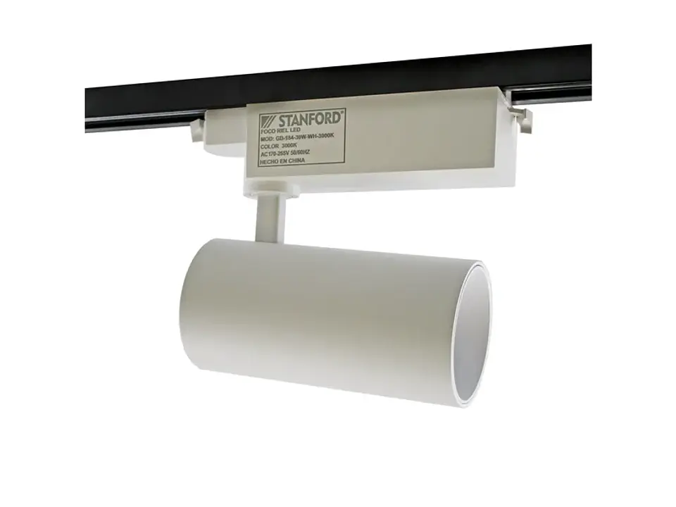 Foco riel monofásico pro 30W blanco 3000K 1
