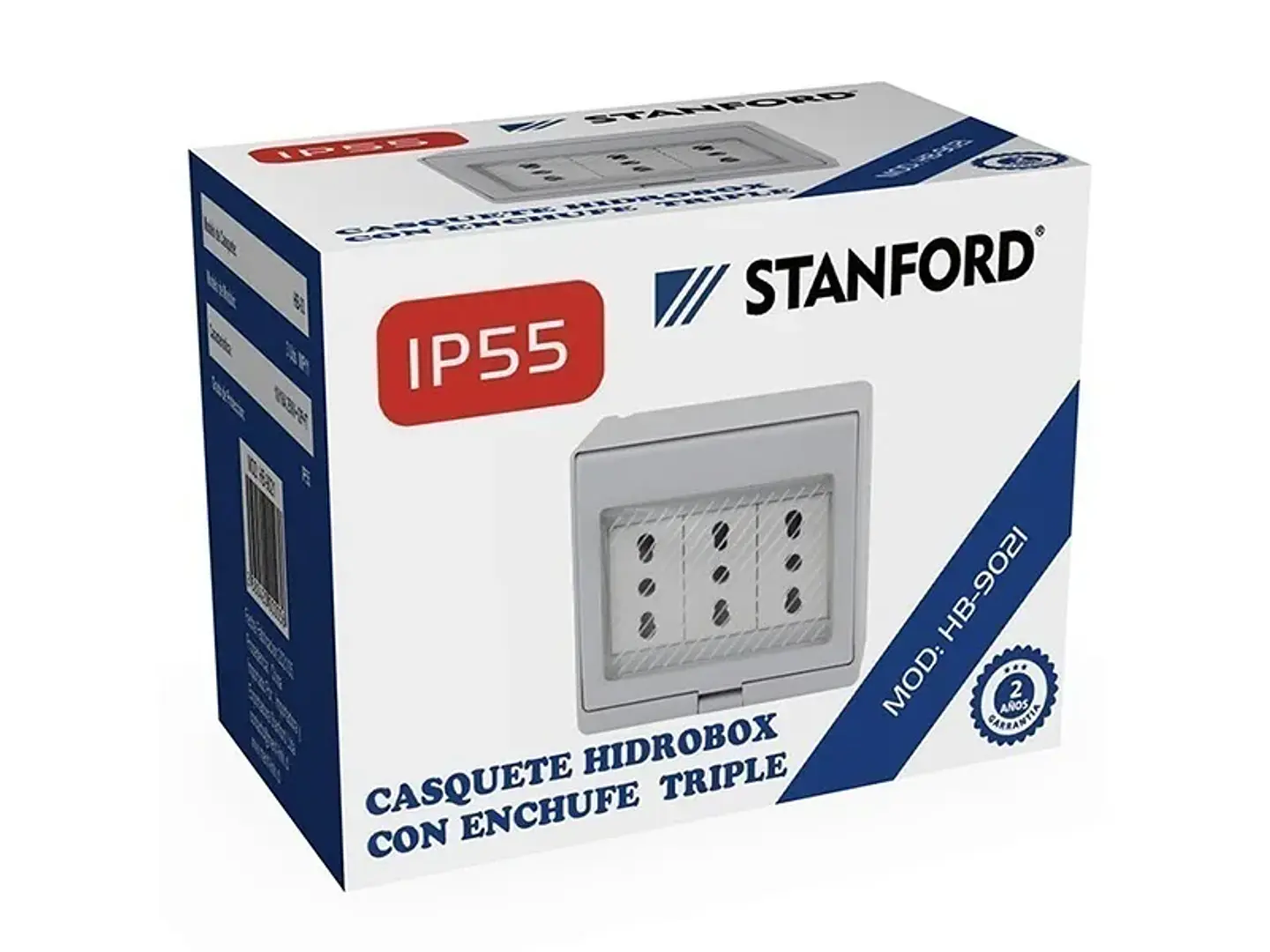 Hydrobox con enchufe triple 10/16A 1